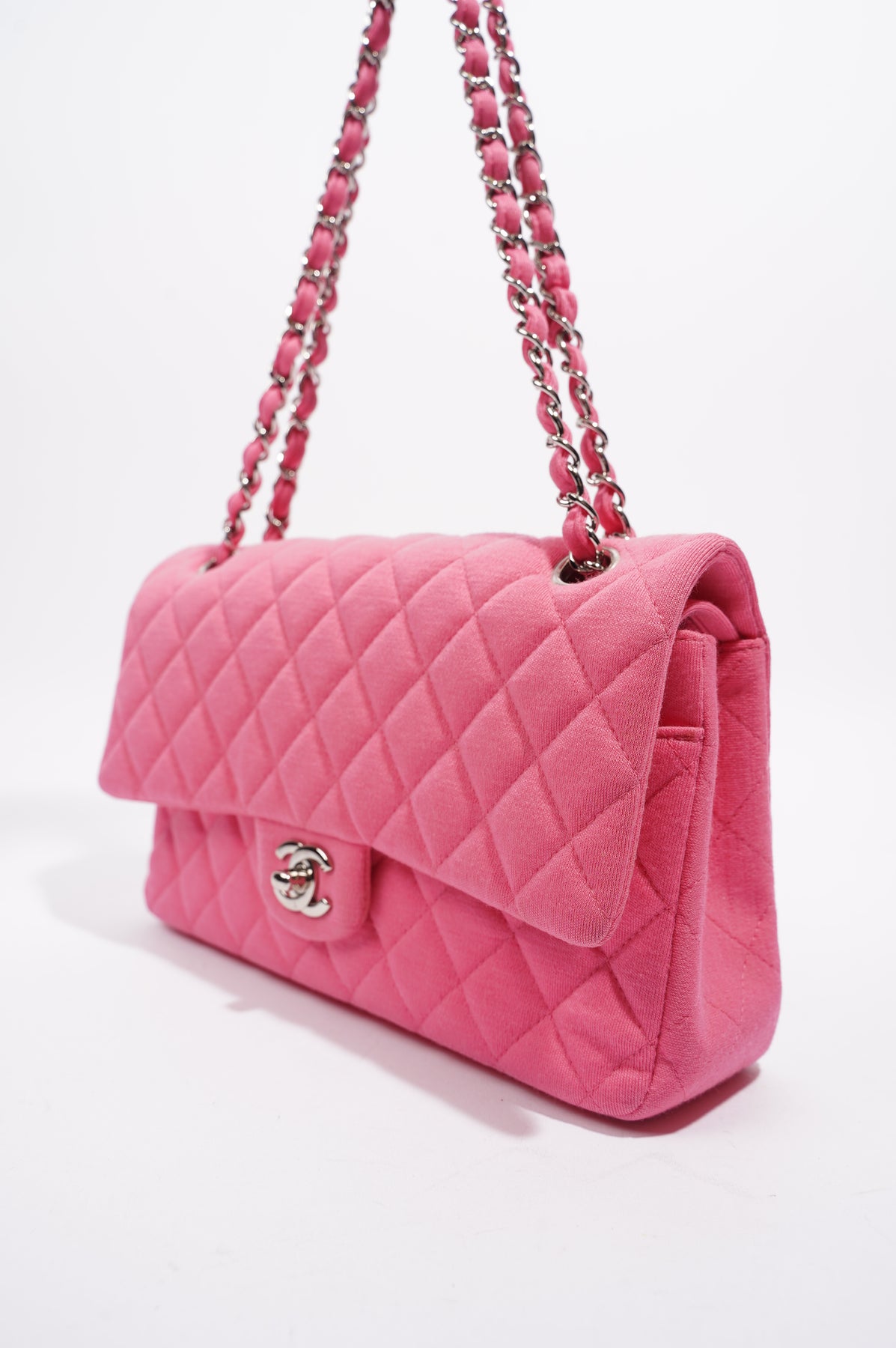 Chanel Mini 22 Bag Pink Calfskin Silver Hardware in 2023