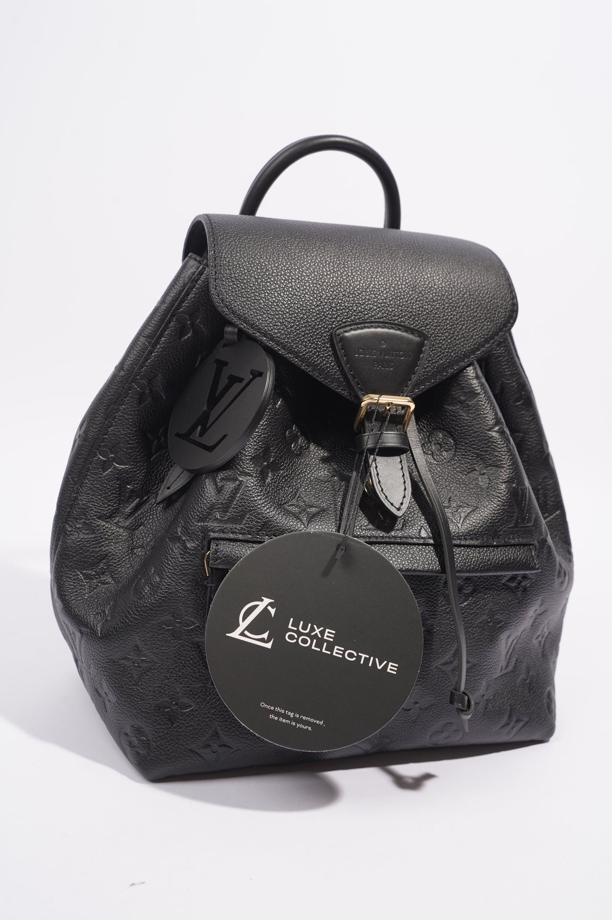 Louis Vuitton Womens Montsouris Backpack Daypack Black Leather PM – Luxe  Collective