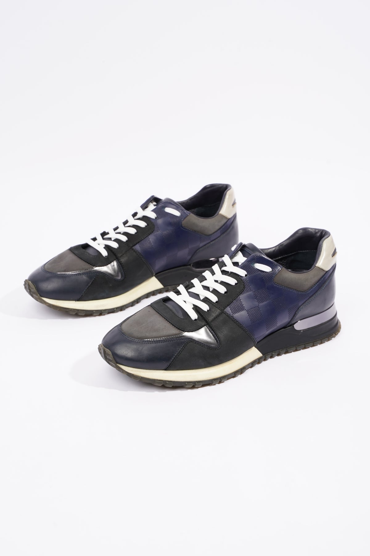 Louis Vuitton Blue/Black Nubuck and Leather Run Away Lace Up Sneakers Size  41 at 1stDibs  louis vuitton run away sneaker blue, black and blue louis  vuitton shoes, blue and black louis