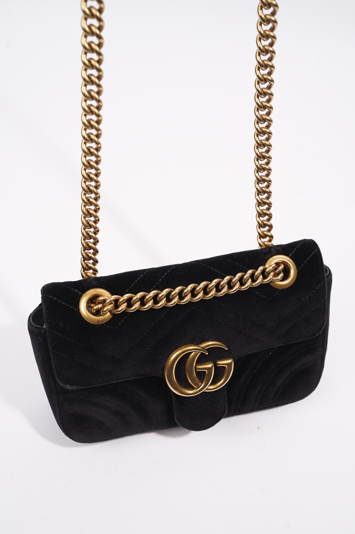 Gucci Matelasse Velvet Mini Black