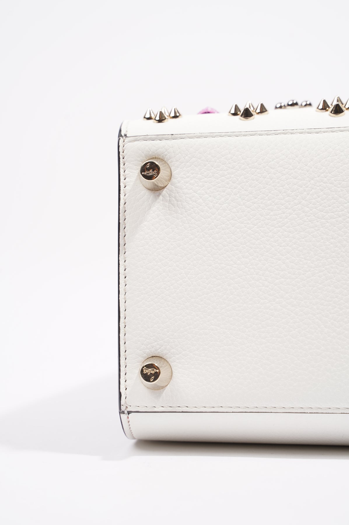 Christian Louboutin Paloma Tote White Embellished Leather – Luxe