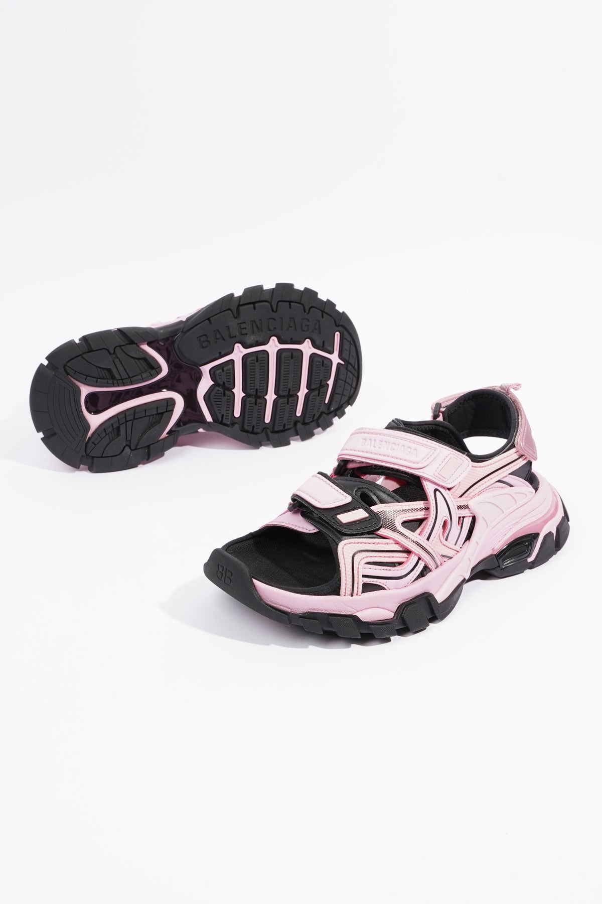 Pink balenciaga track online sandals