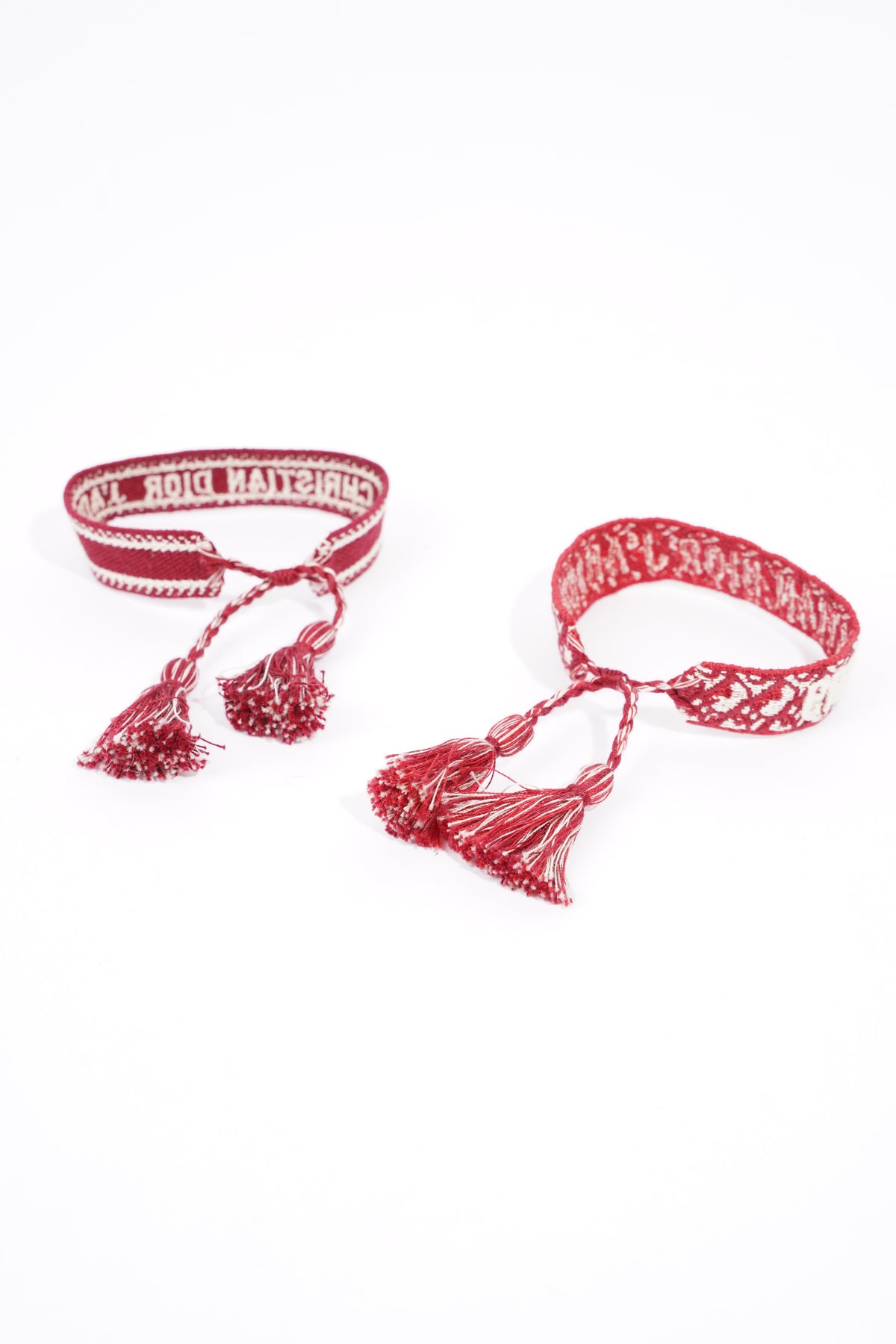 Dior Burgundy & Green J'adior Marbella Friendship Bracelets Set of