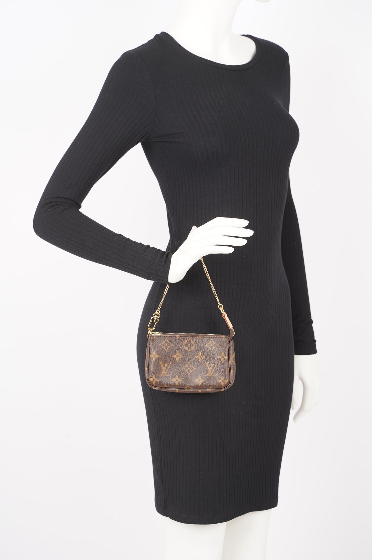 Louis Vuitton Womens Pochette Accessoires Bag Bronze Vernis Mini