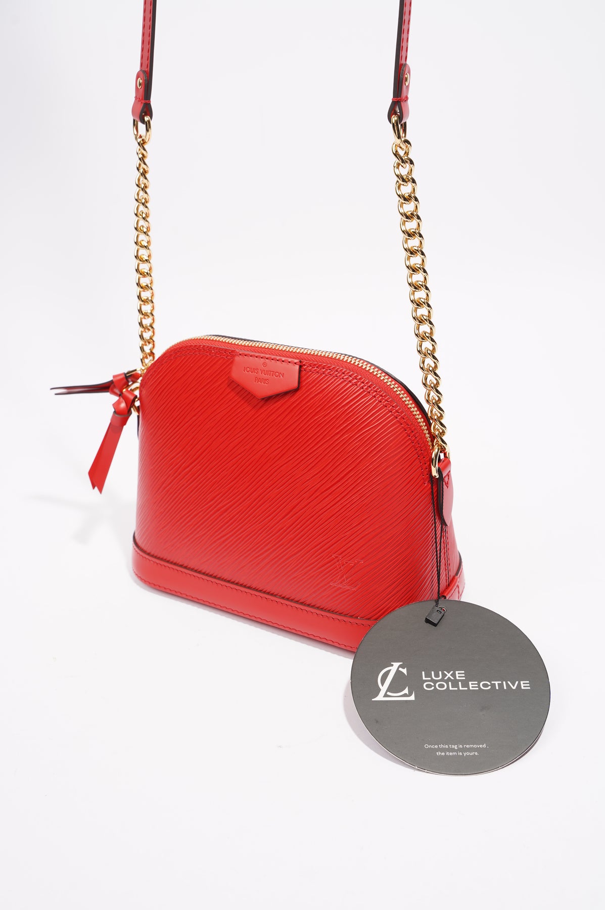 Alma leather mini bag Louis Vuitton Red in Leather - 36114004