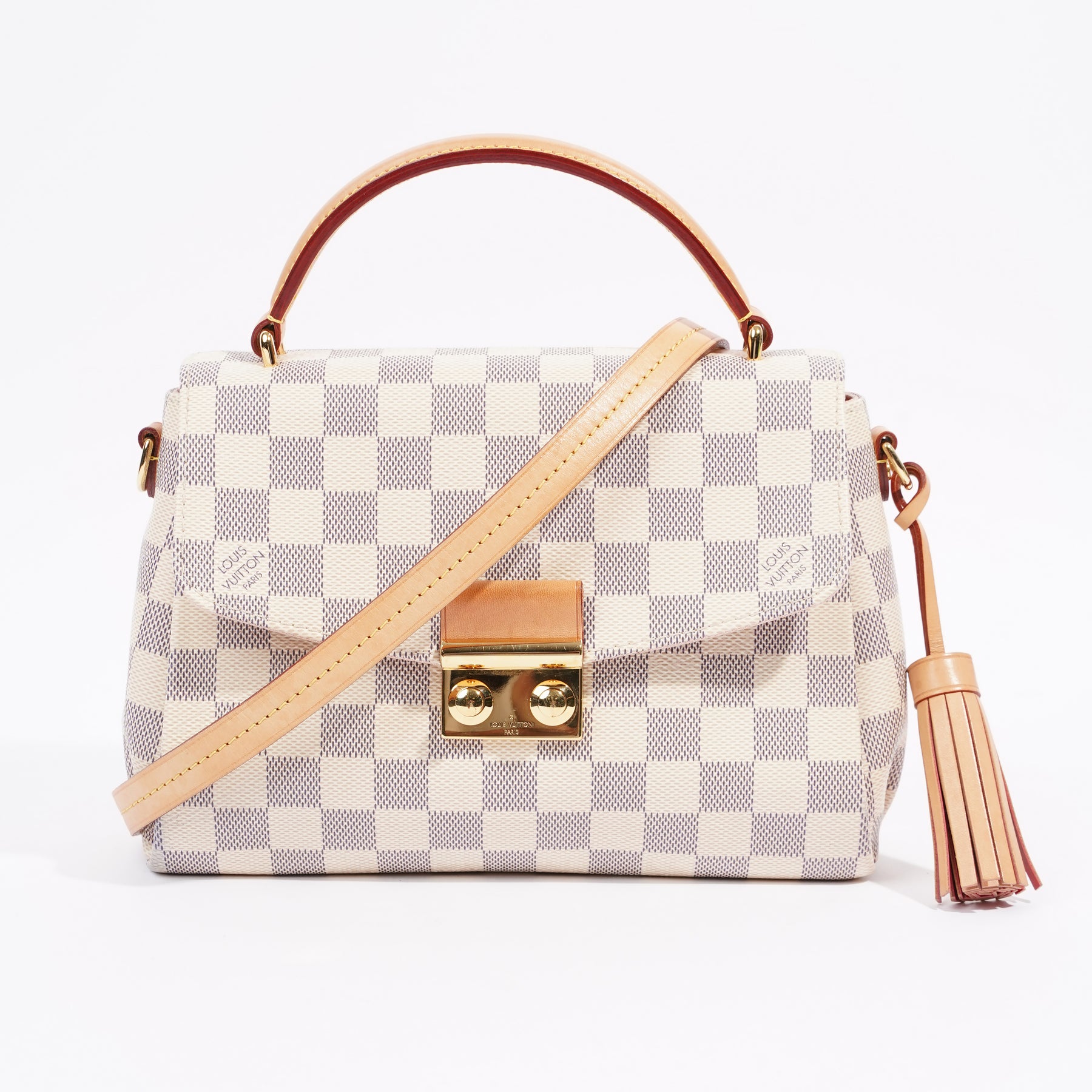 Louis Vuitton Croisette White Damier Azur Canvas Shoulder Bag