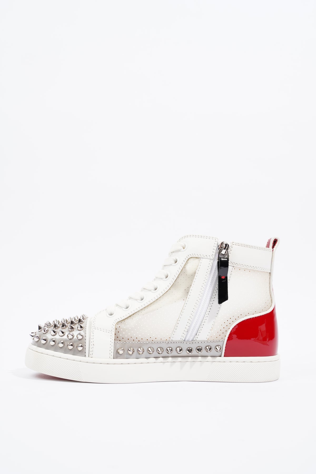 Christian Louboutin Sosoxy Spikes High-Top Sneakers in White