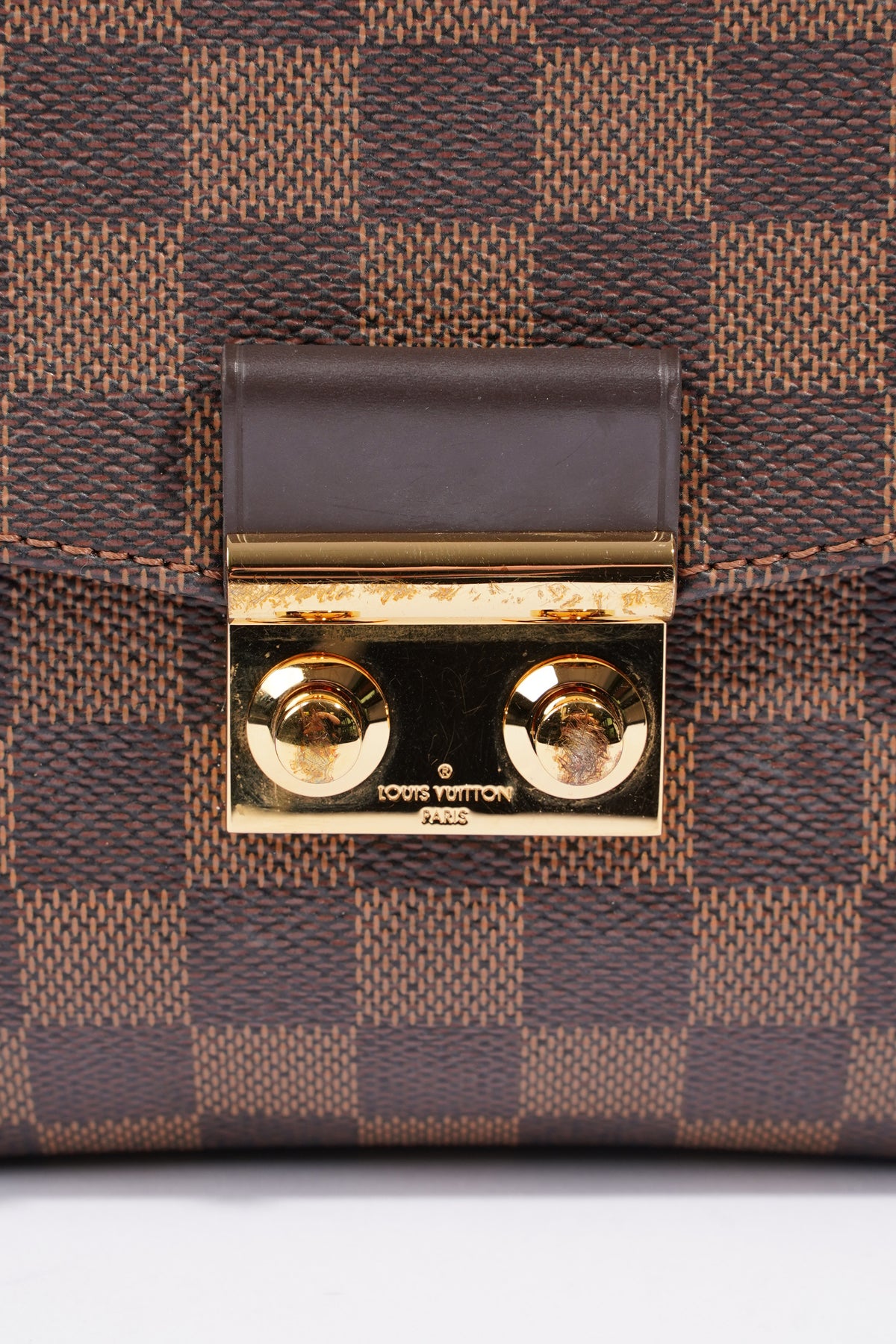 Louis Vuitton Damier Ebene Croisette Chain Wallet