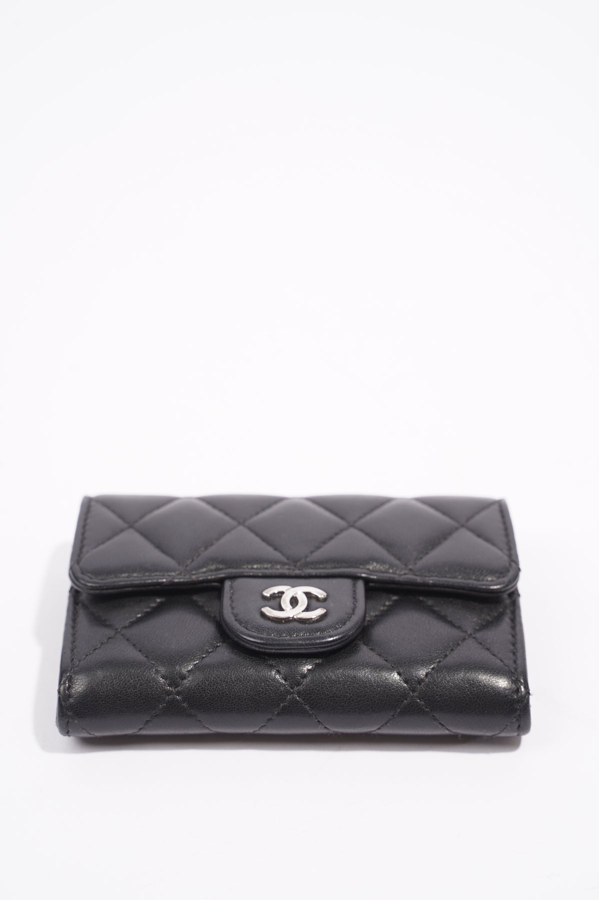 Pre-owned[ Chanel cardholder lambskin so black