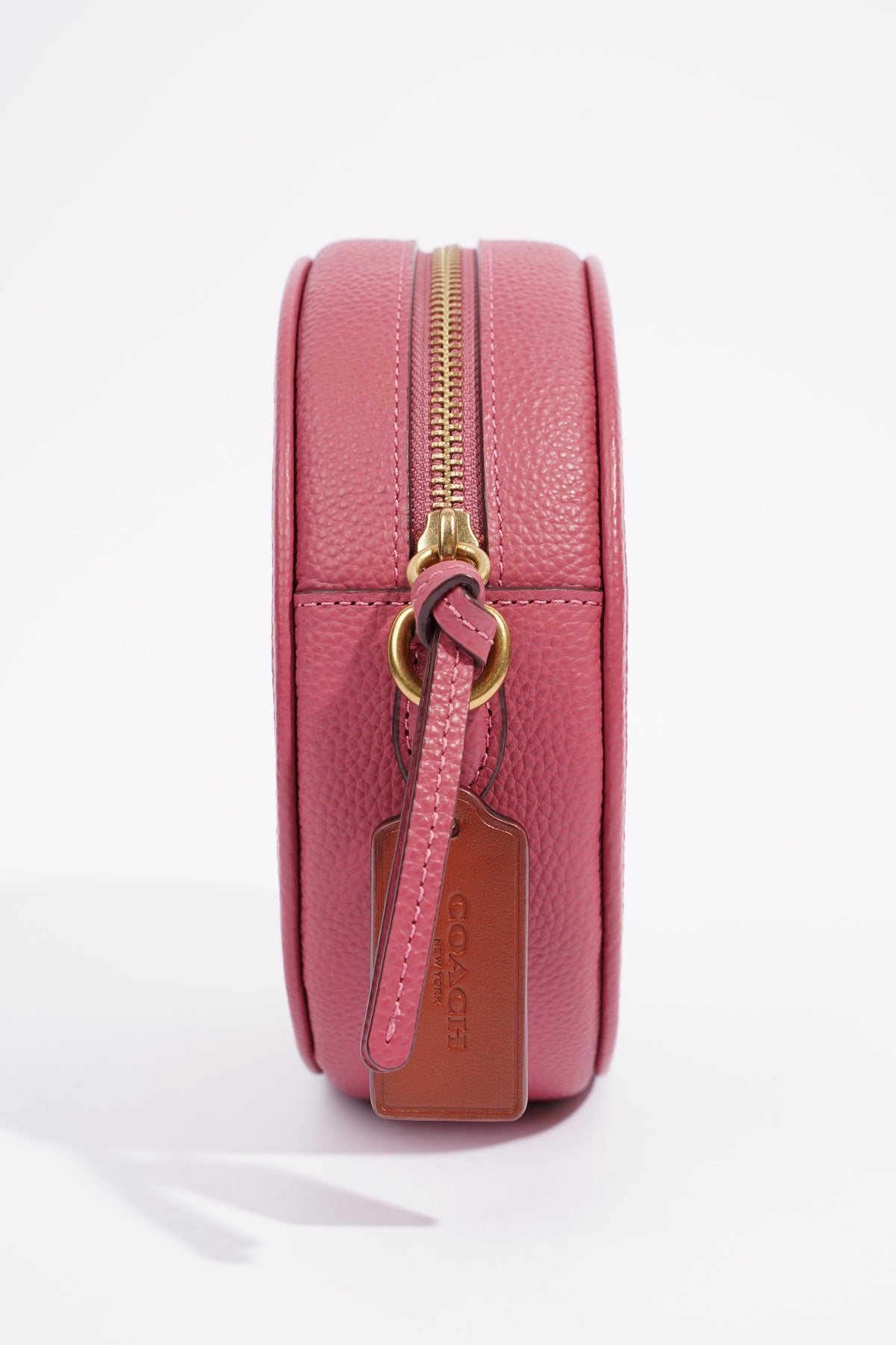 Pink leather 2024 coach purse