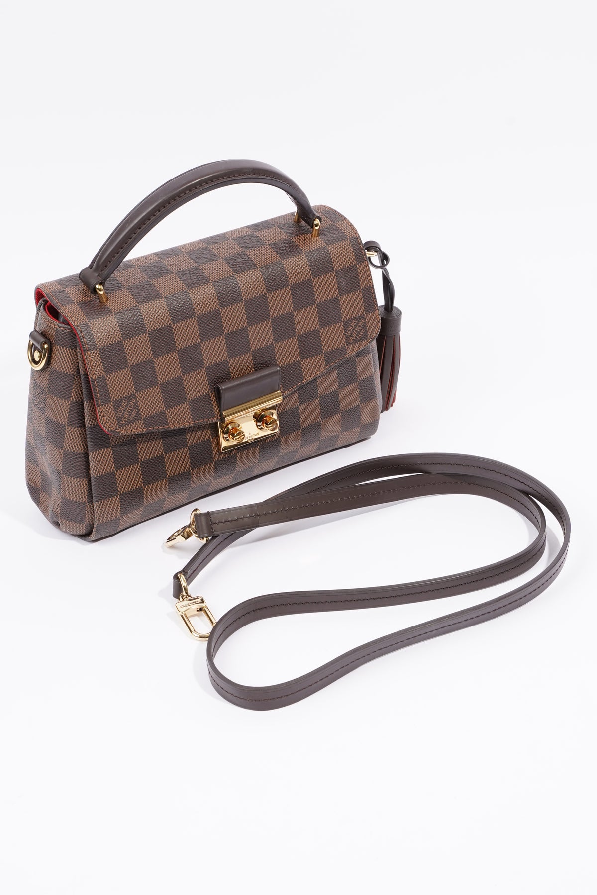 Croisette Damier Ebene Canvas Handbag with Strap – Poshbag Boutique