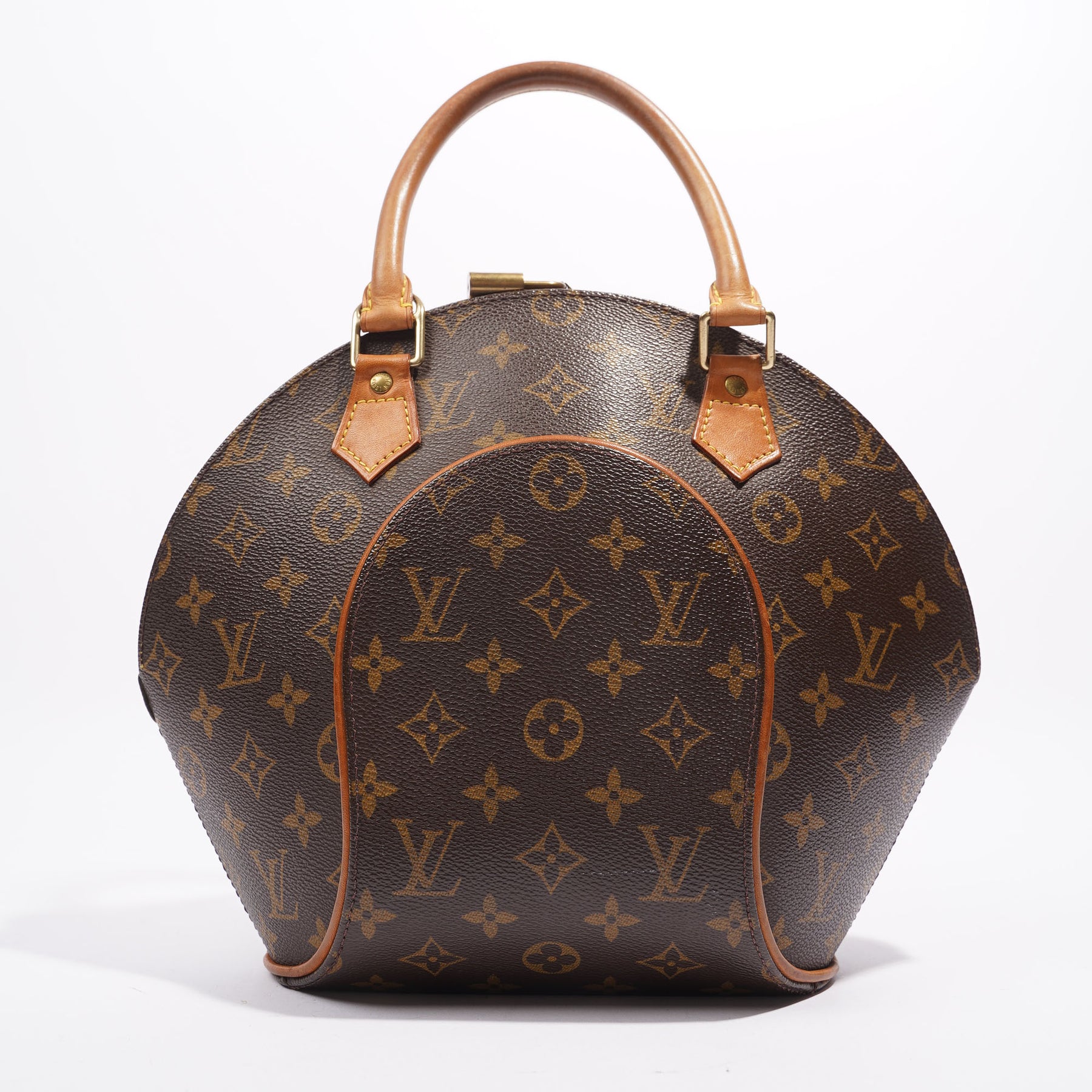 LV Mini Ellipse Monogram Canvas with Leather and Gold Hardware