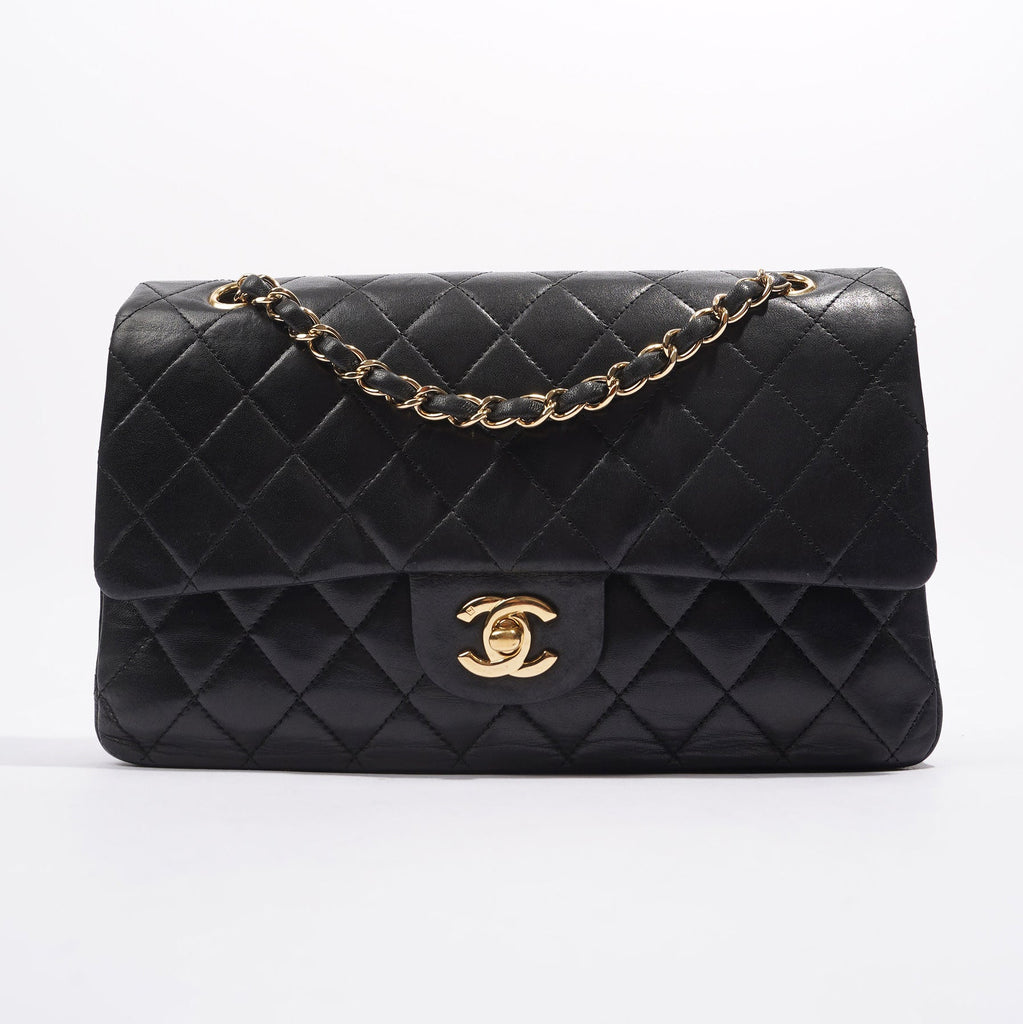 Chanel Lambskin Classic Double Flap Black Leather Medium – Luxe
