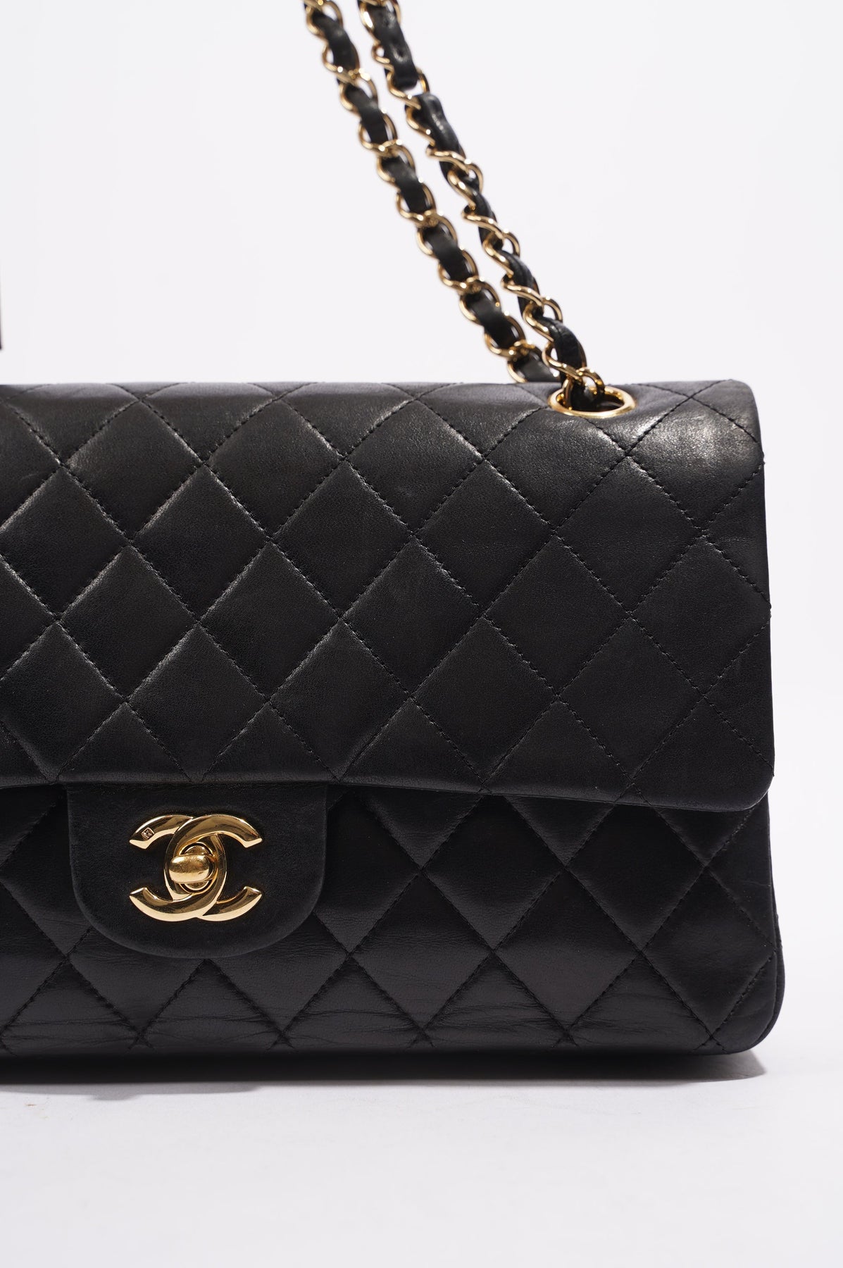 Chanel Lambskin Classic Double Flap Black Leather Medium – Luxe