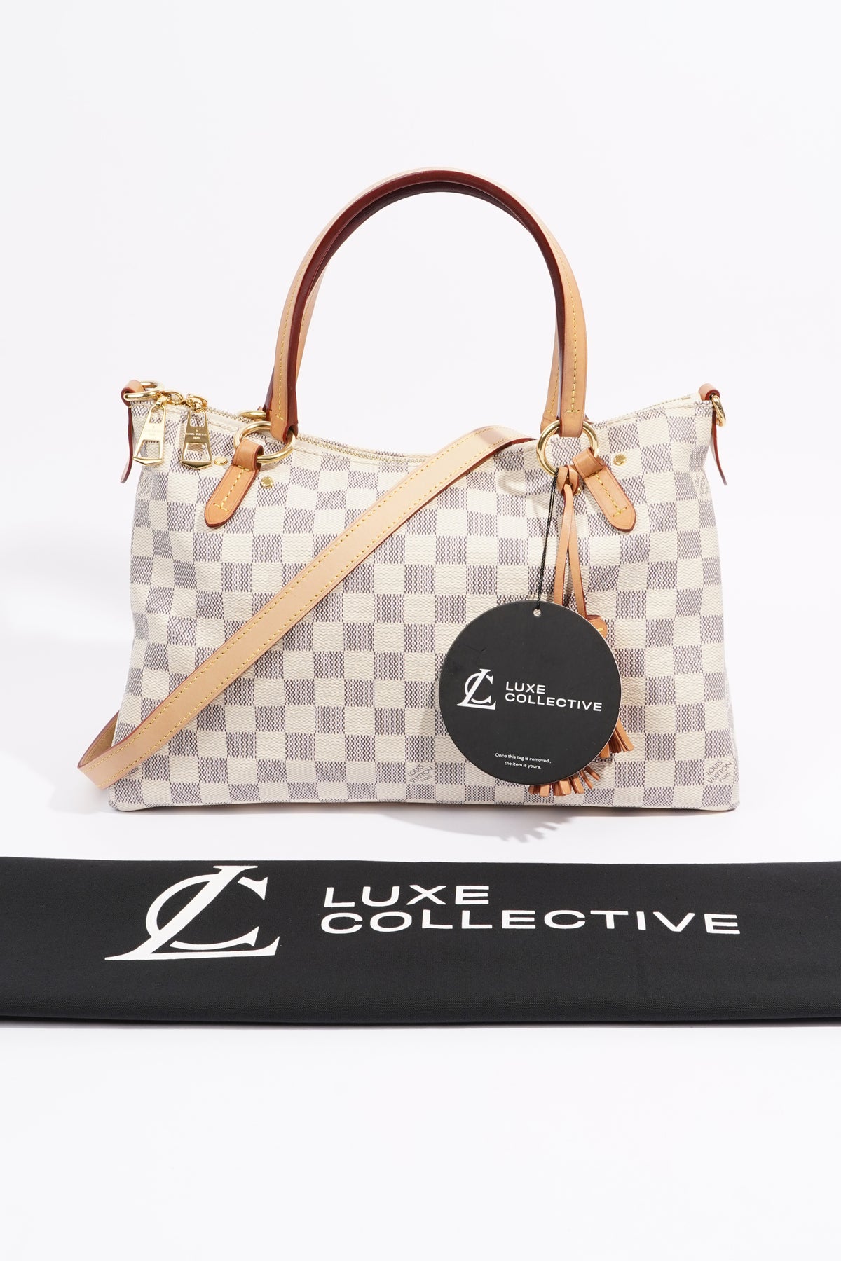 Louis Vuitton Womens Lymington Handbag Damier Azur Canvas – Luxe