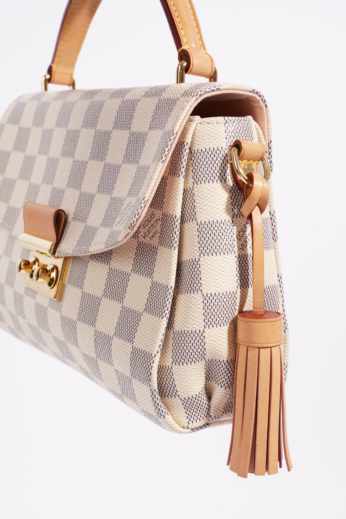 Louis Vuitton Croisette Bag Damier Azur Canvas In Cream/ Honey