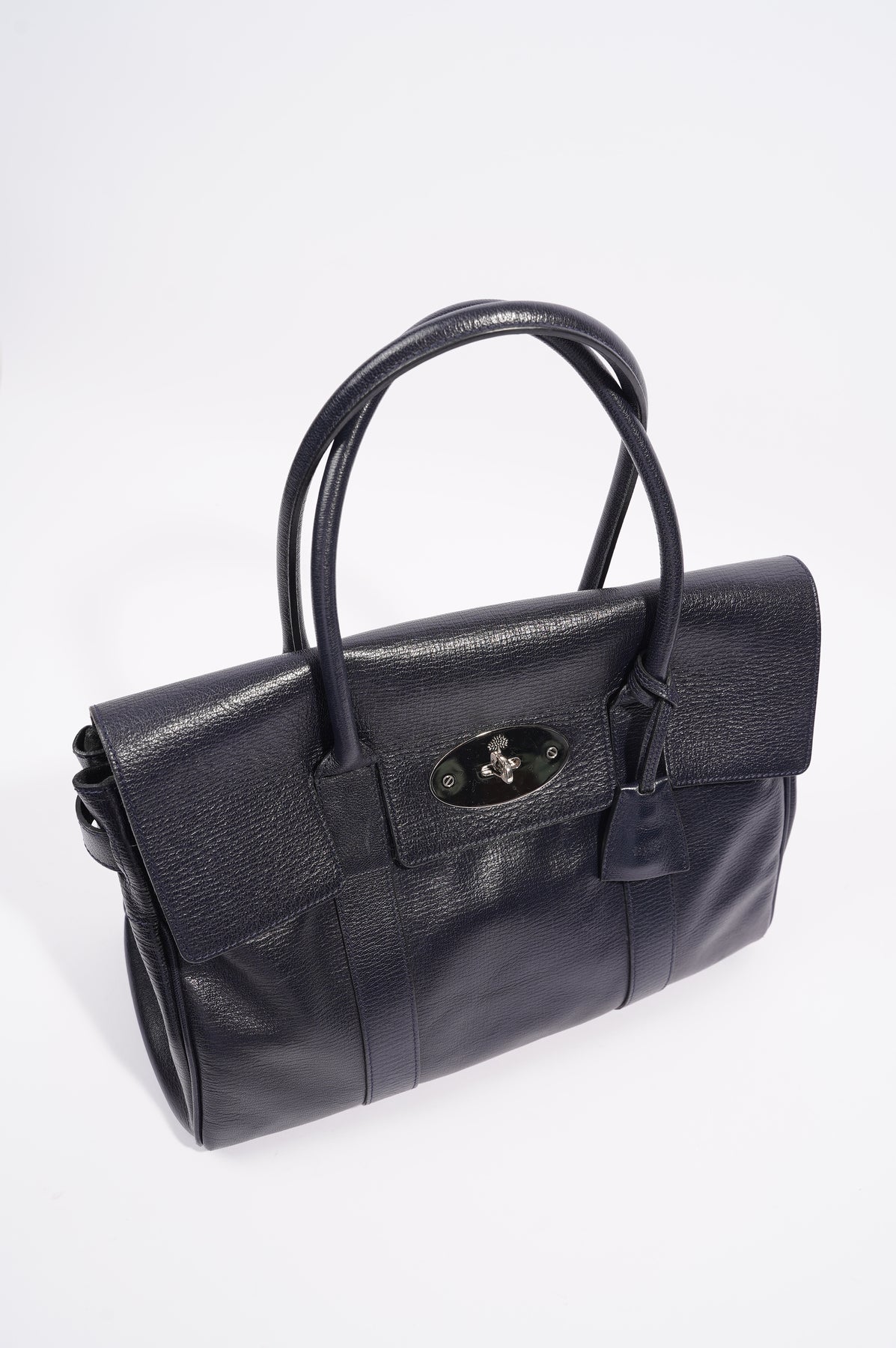 Mulberry Womens Bayswater Navy Leather Luxe Collective