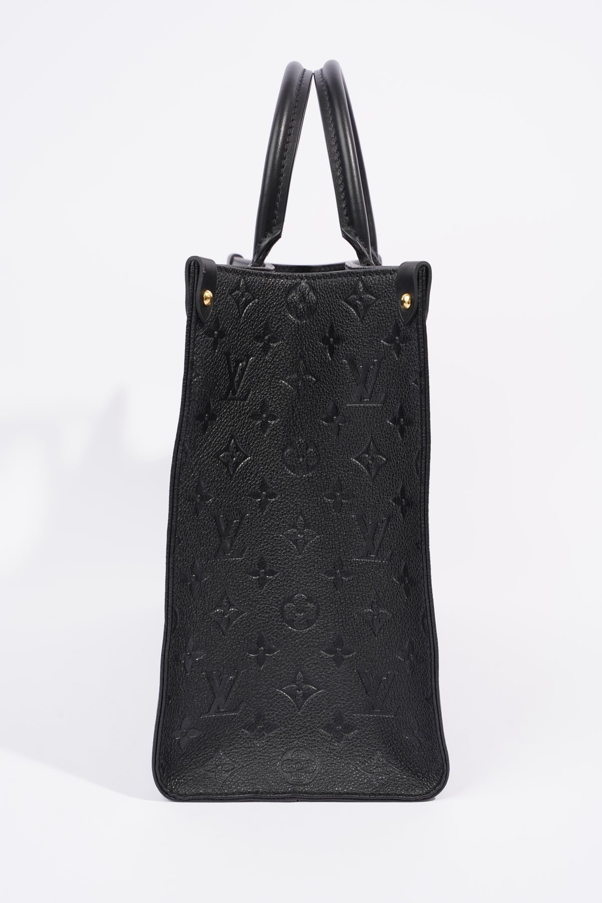 Louis Vuitton, Bags, New Louis Vuitton On The Go Mm Black Beige Monogram  Empreinte Leather