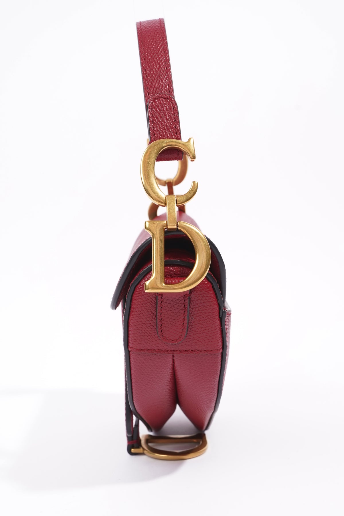 Christian Dior Cherry Red Mini Saddle Bag
