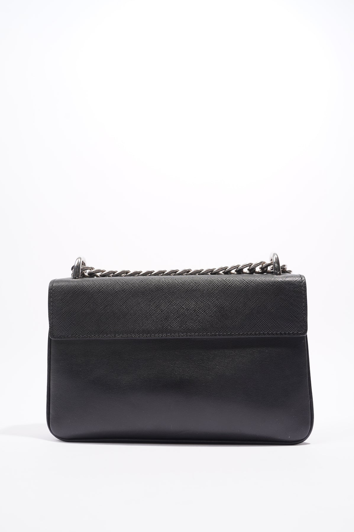Prada Crossbody Chain Bag Black Leather Small ref.1008111 - Joli