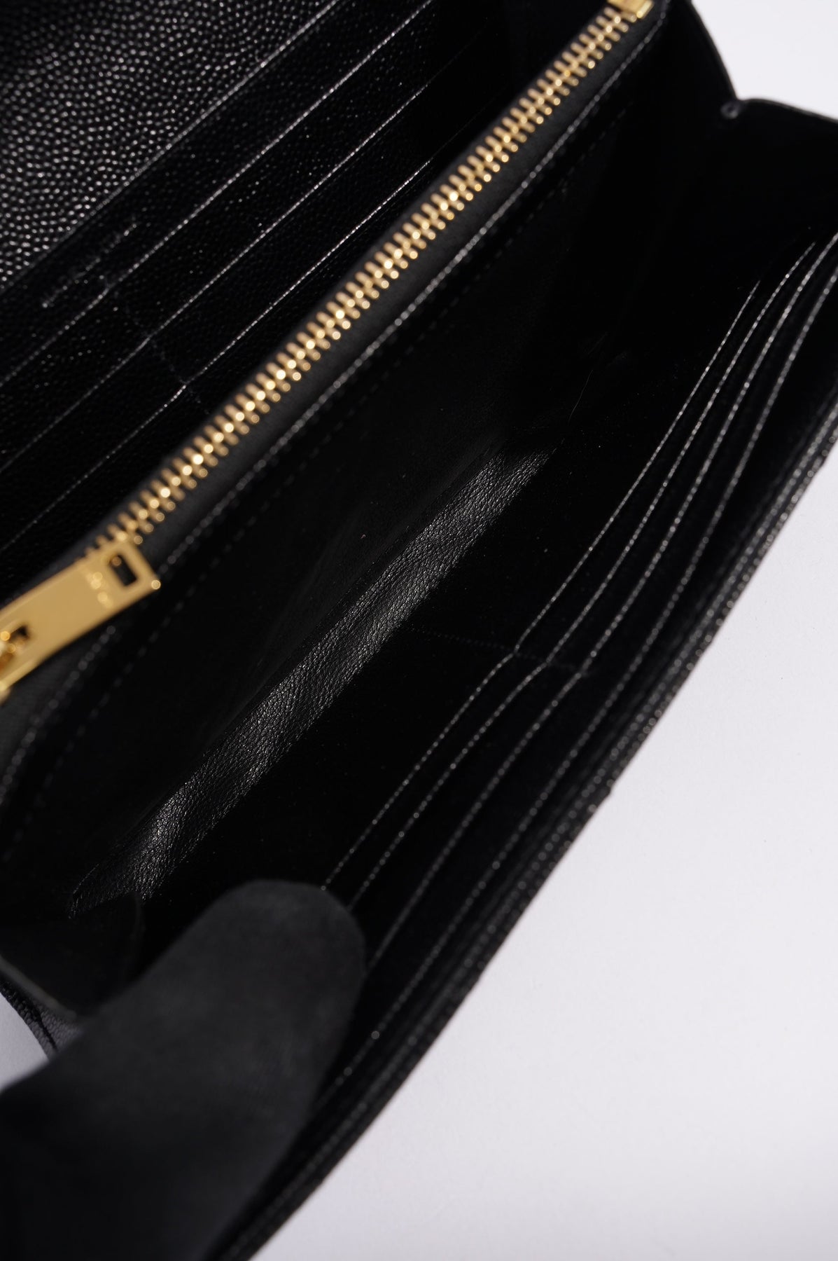 YSL Black & Gold Zippy Cassandra Long Wallet – The Luxury Lady