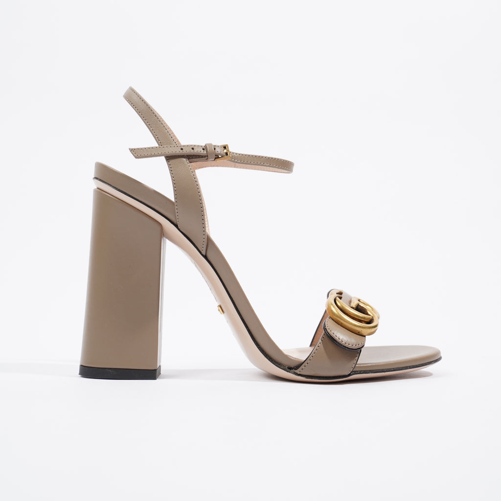 Gucci marmont cheap mid heel sandal