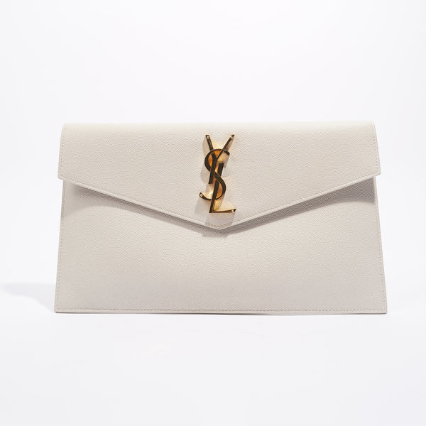 Ysl uptown clearance pouch white