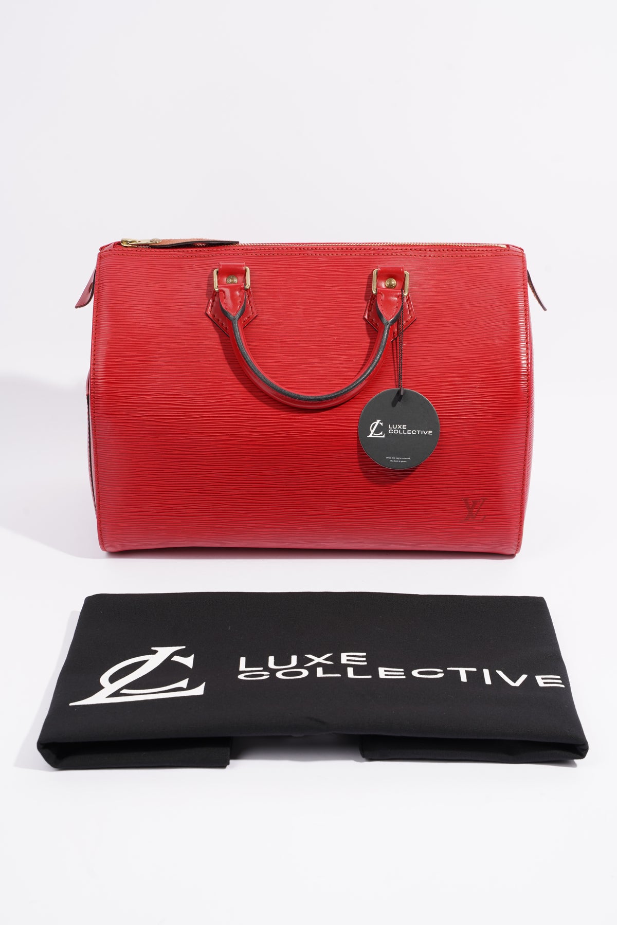 Heritage Vintage: Louis Vuitton Red Epi Speedy 30 Bag.  Luxury