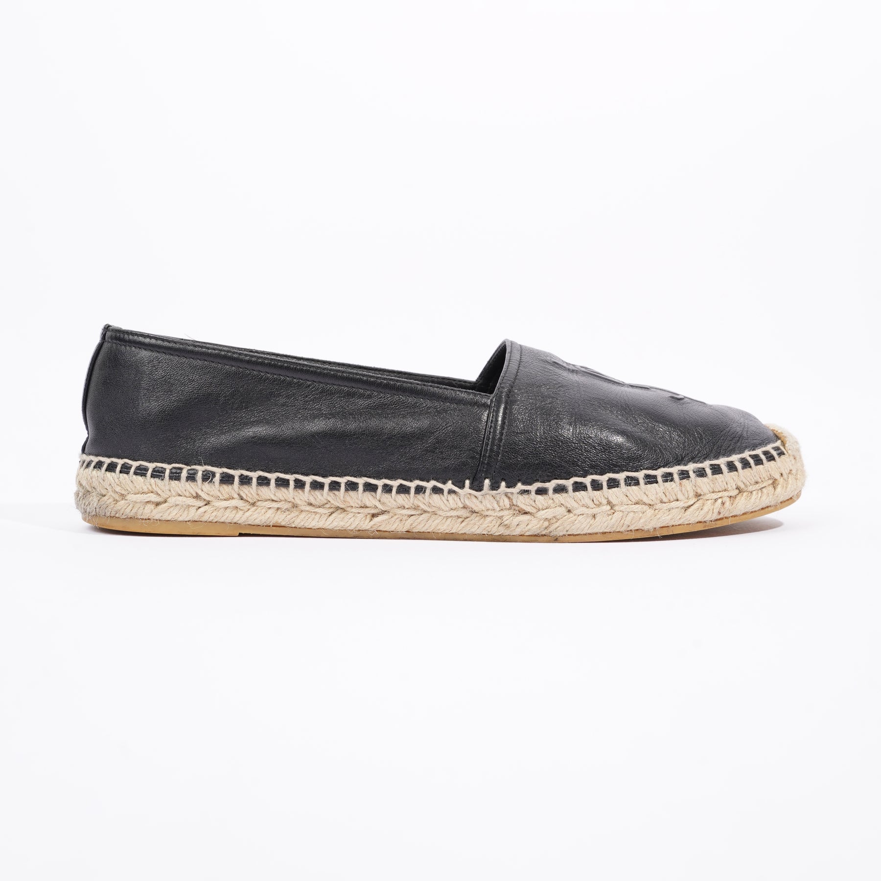 Shop Saint Laurent Logo Metallic Leather Espadrilles