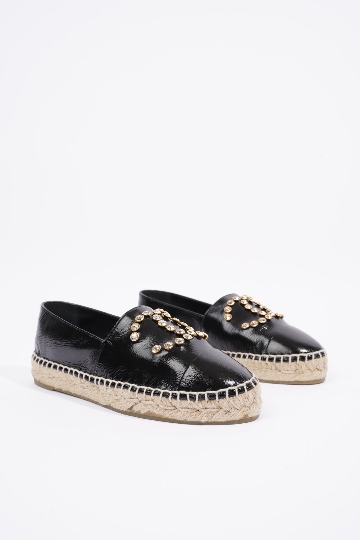 Chanel hot sale patent espadrilles