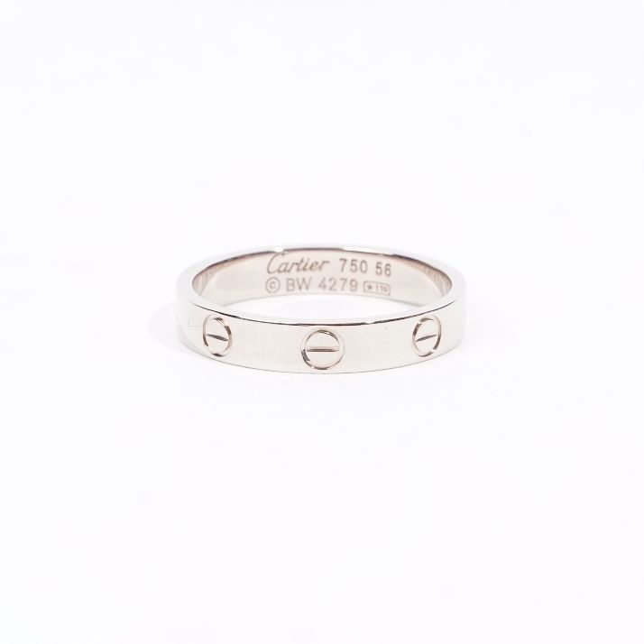 Cartier Womens Love Ring White Gold 56 Luxe Collective