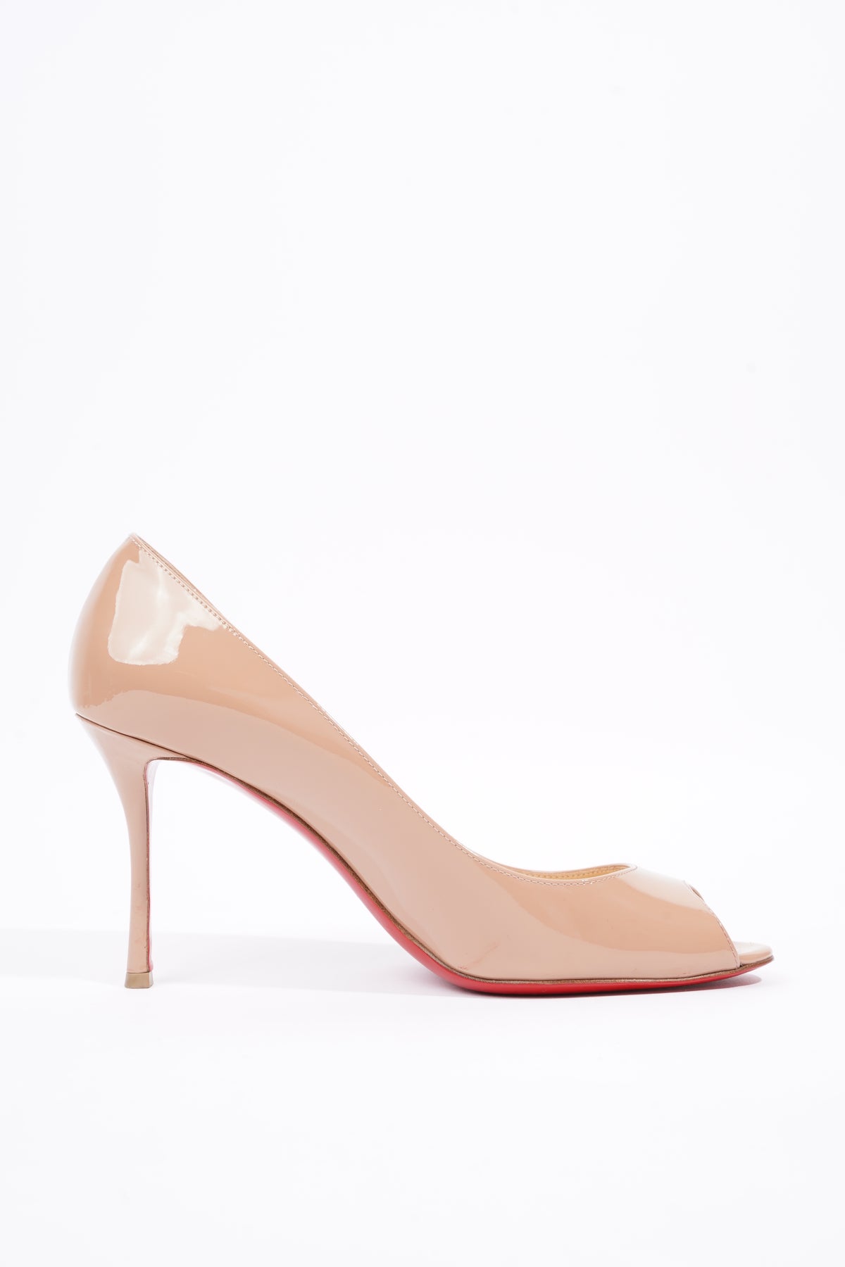 Christian Louboutin Womens Yootish 85 Patent Nude EU 40 / UK 7