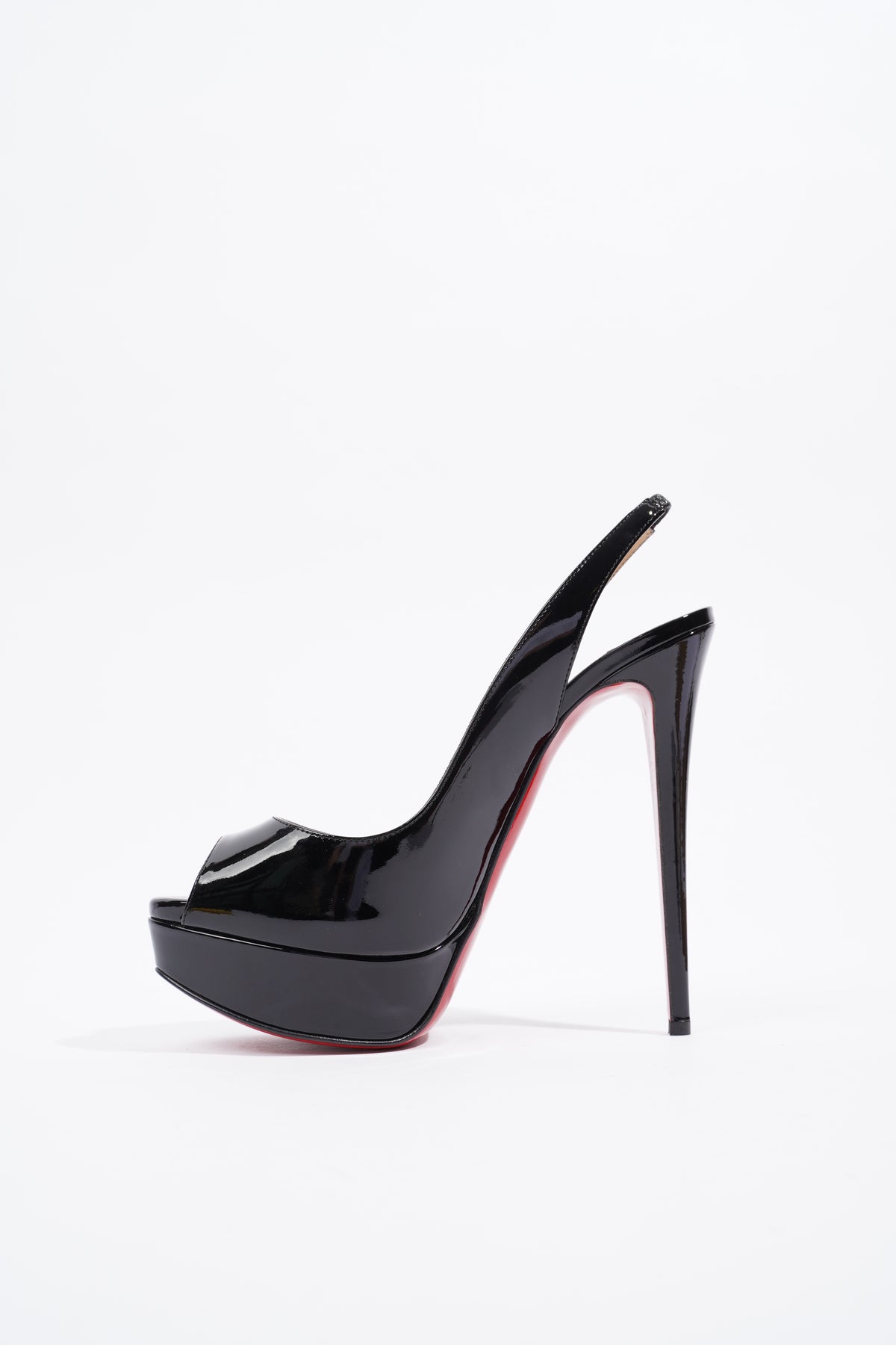 Black peep clearance toe louboutin