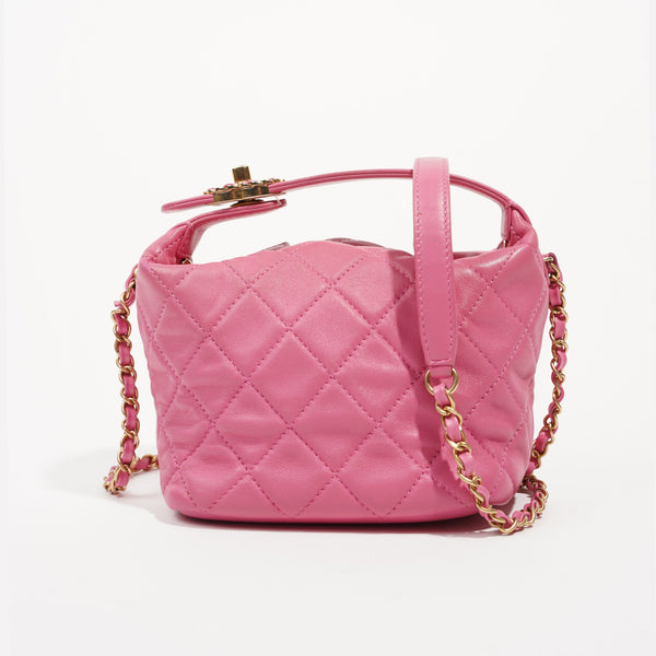 Chanel Small Hobo Bag, Pink Lambskin - New in Box - The