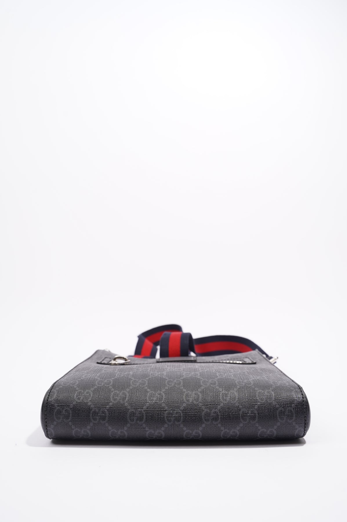 Gucci XL Coated Monogram Canvas Slim Messenger Shoulder Bag