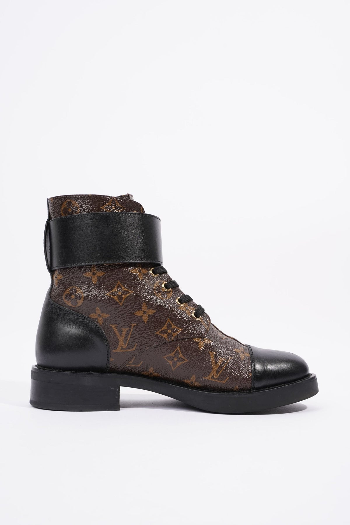 Louis Vuitton Womens Wonderland Flat Rangers Ankle Boot Black / Monogr –  Luxe Collective