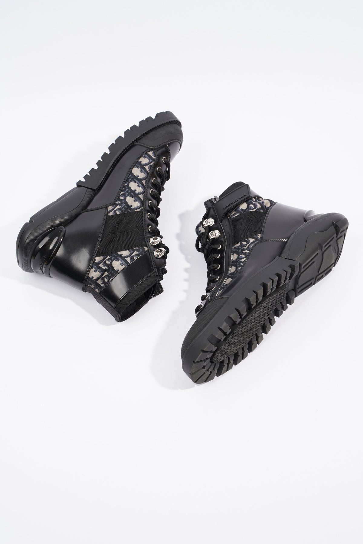 Dior oblique and black calfskin clearance boots