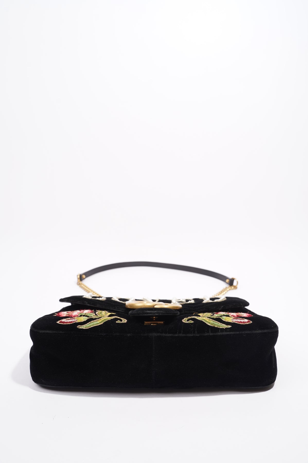 Gucci Mamont Loved Flap Black Embroidery / Velvet Medium – Luxe