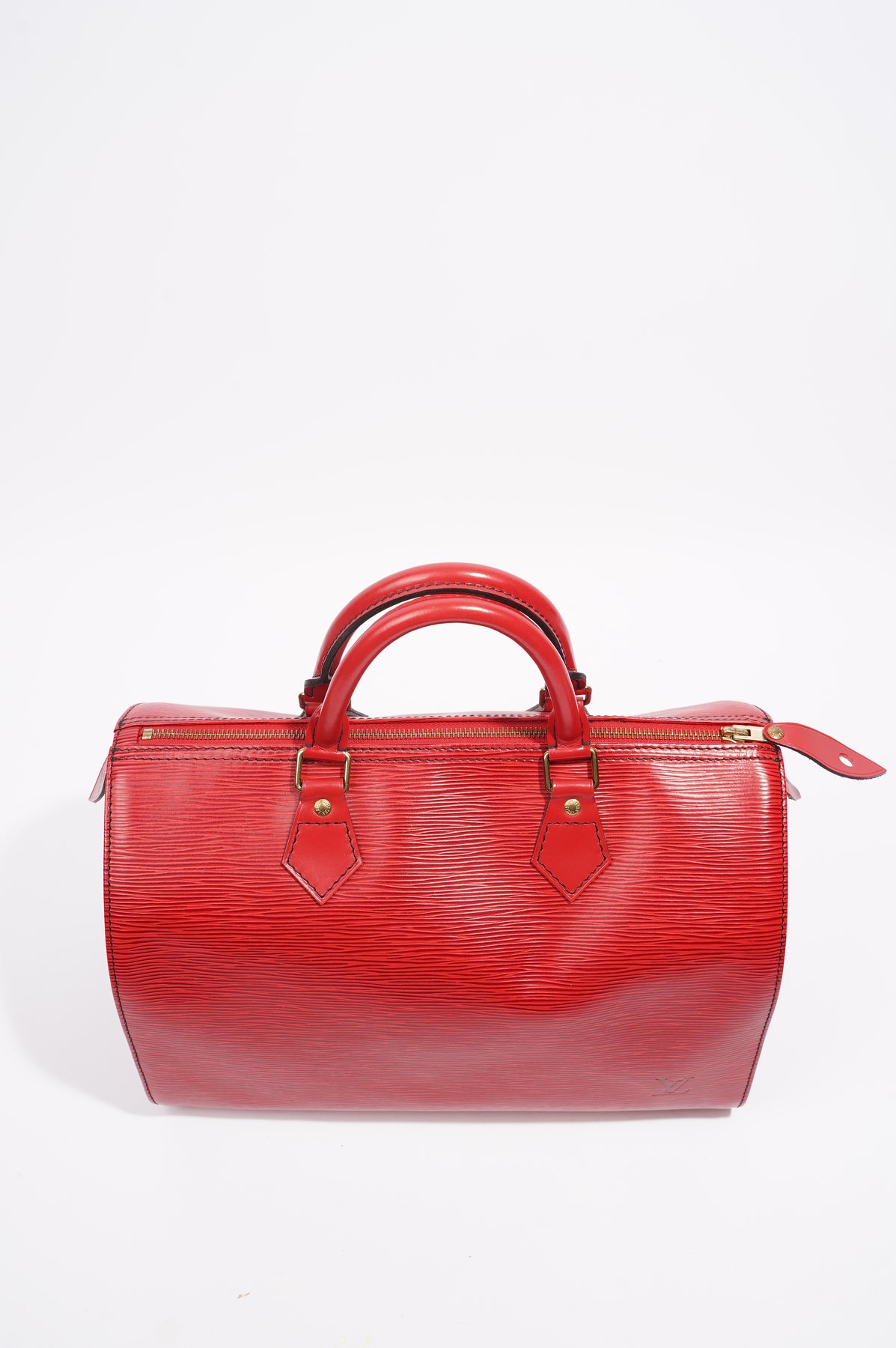 LOUIS VUITTON Epi Leather Red Speedy 30 Bag