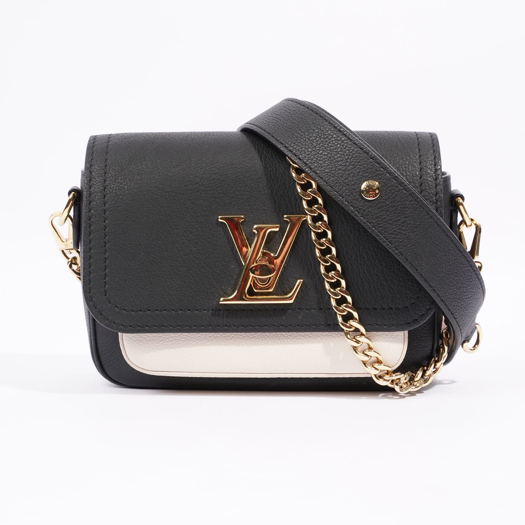 Louis Vuitton Womens Lockme Tender Black / White Leather – Luxe Collective