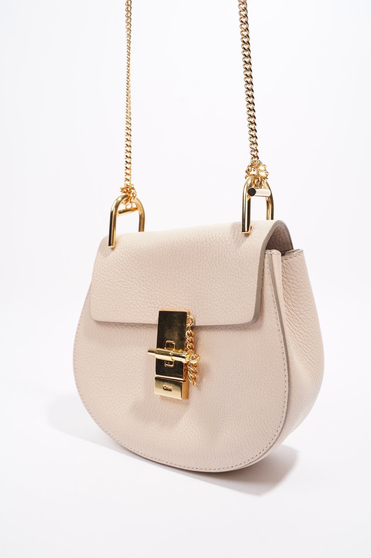 Chloe Mini Drew Bag Beige Leather Luxe Collective