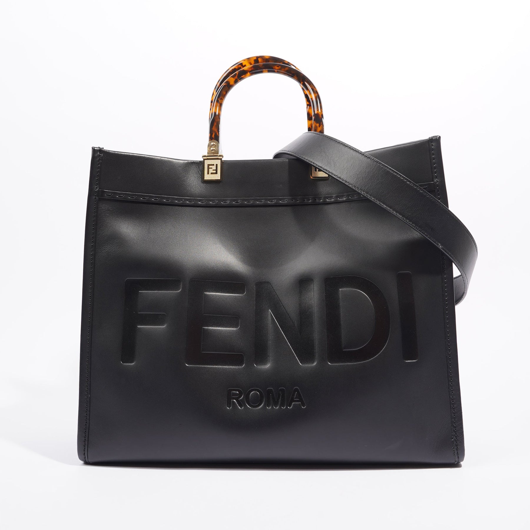 Fendi Fendi tote bag ladies brown leather bag handle India | Ubuy
