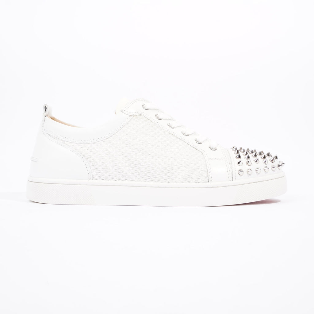 Louboutin junior sales spikes white