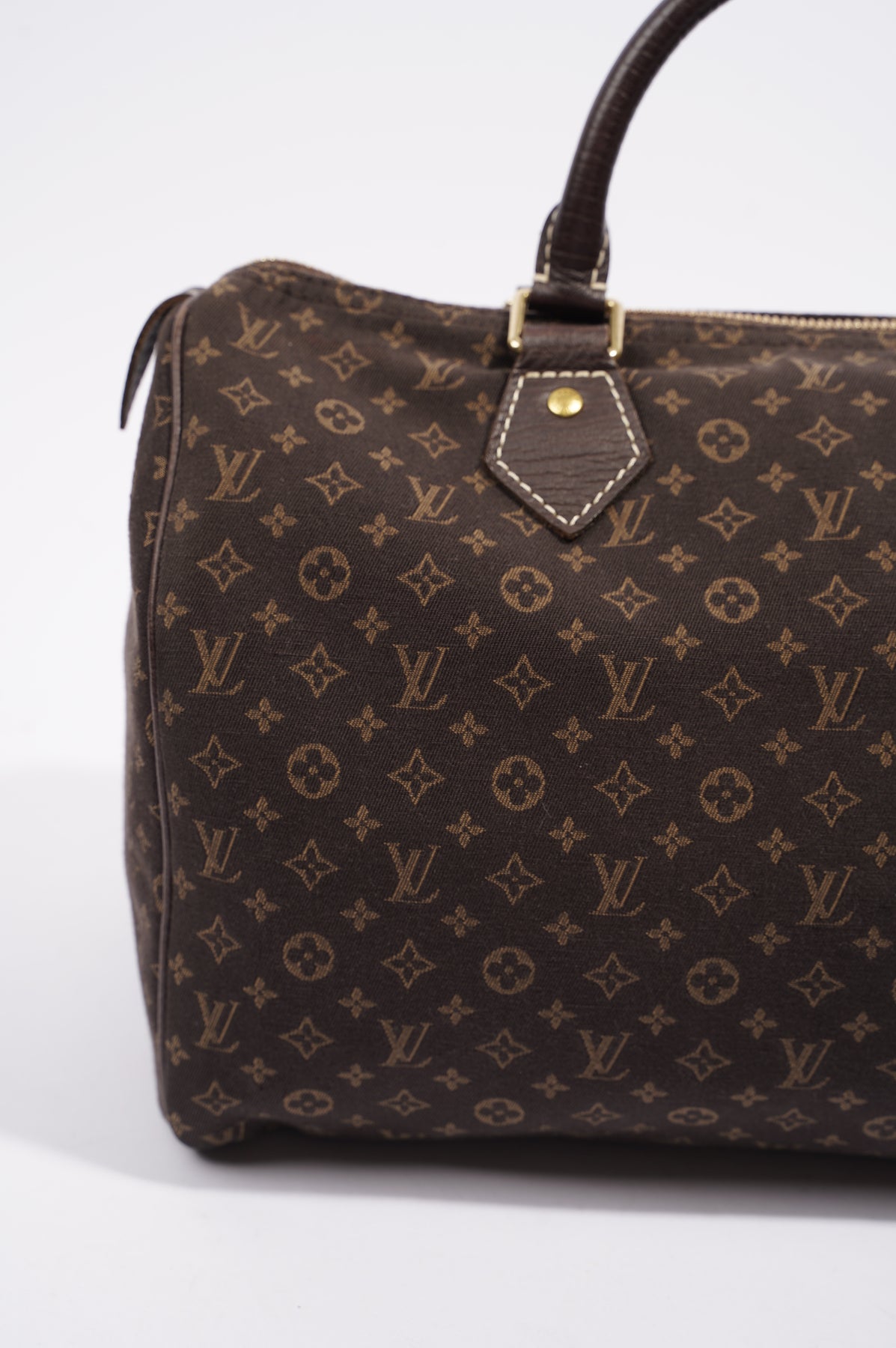 Louis Vuitton Brown Monogram Mini Lin Speedy 30 - My Luxury Bargain