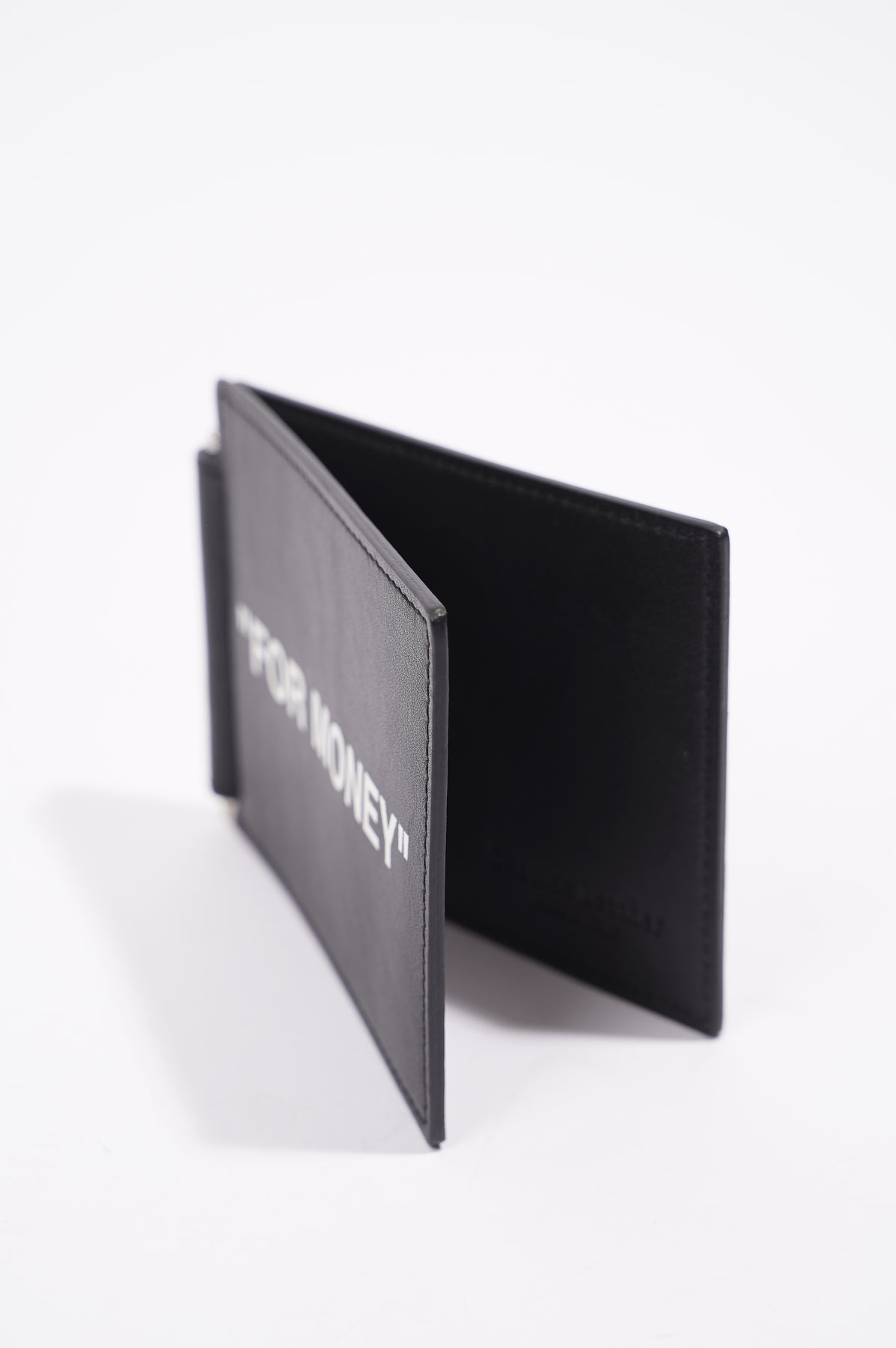 OFF-WHITE FOR MONEY Bill Clip Wallet Black