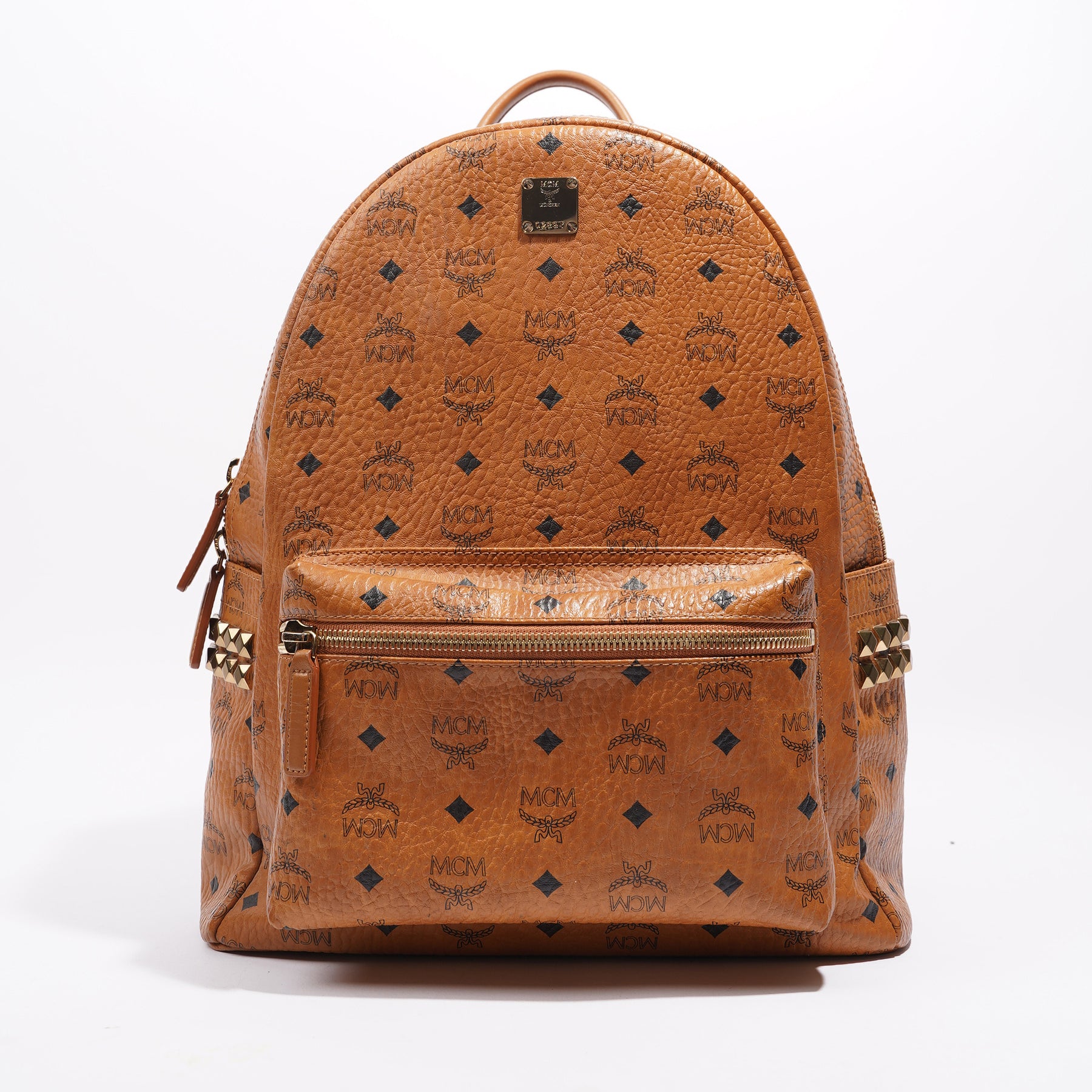 Mcm shop tan backpack