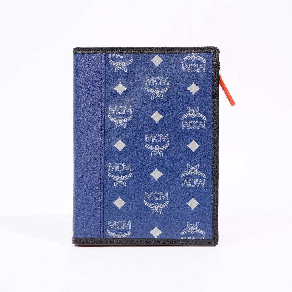 Mcm blue outlet wallet