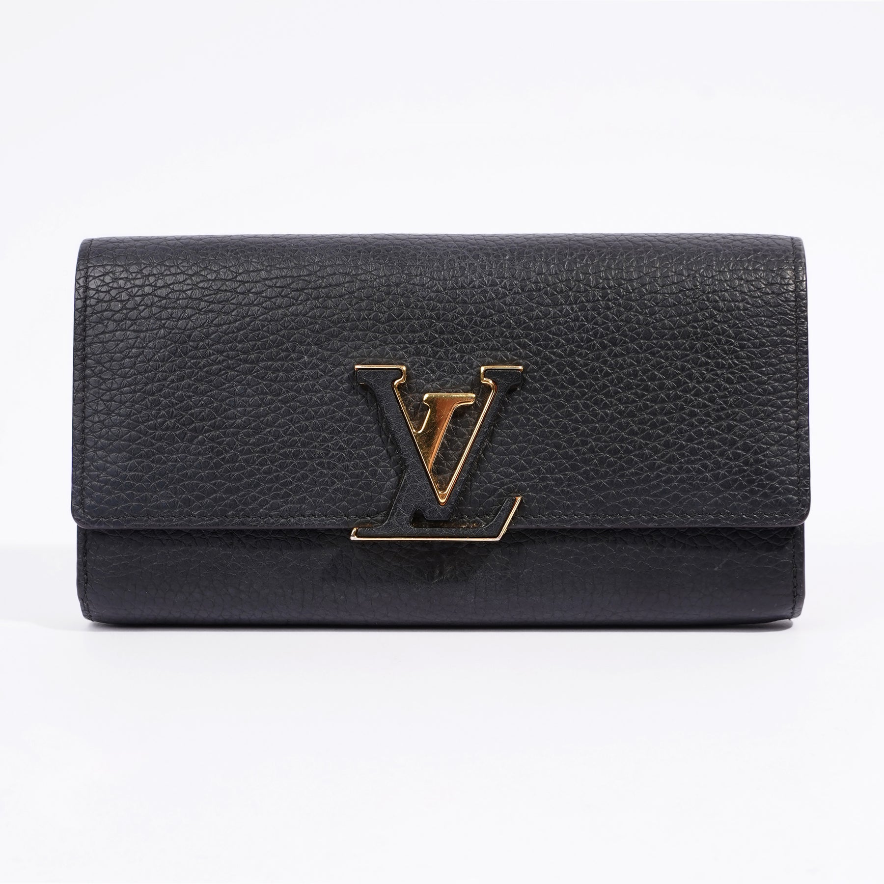 Louis Vuitton Capucines Wallet in Black