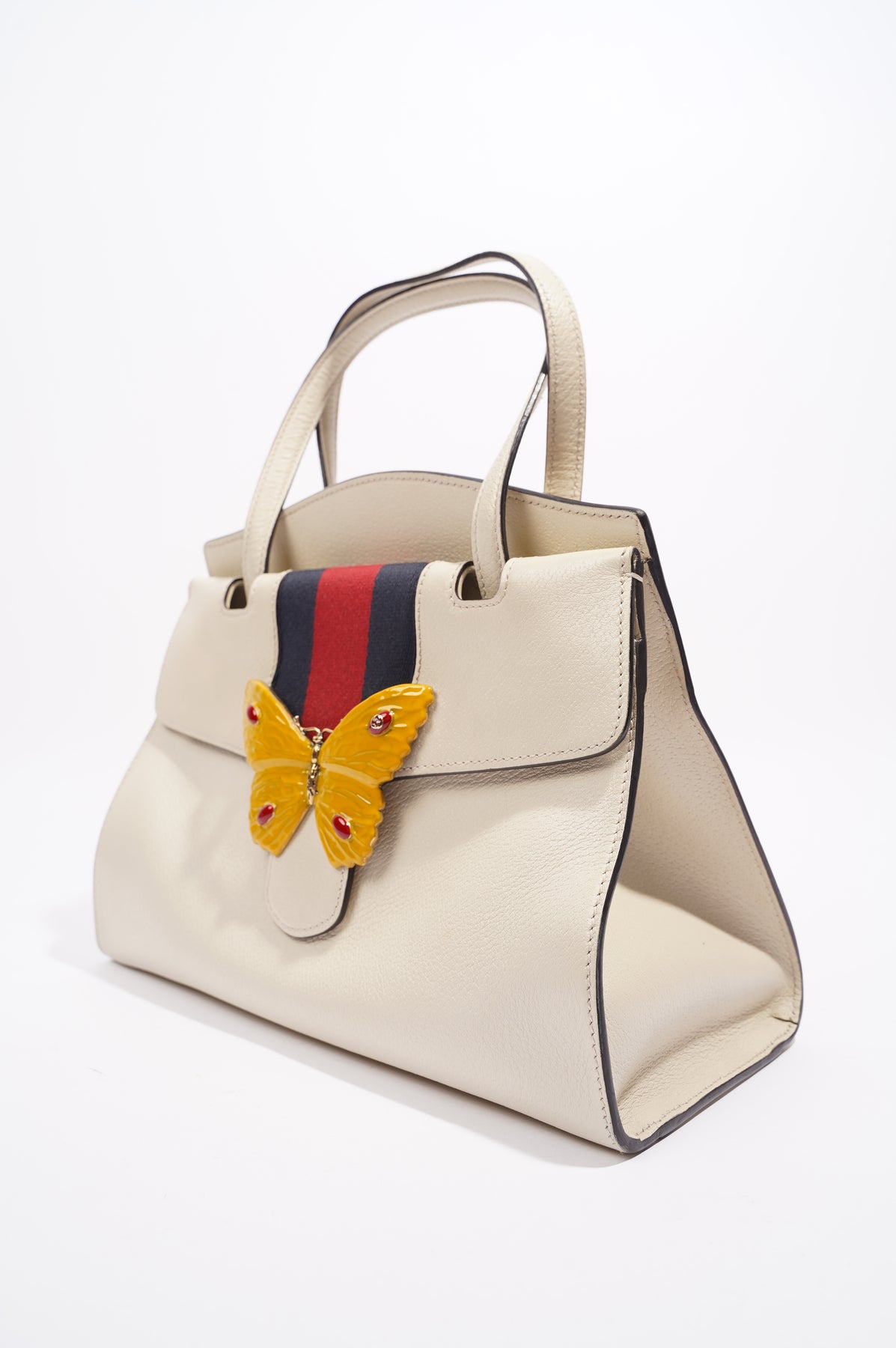 Gucci white clearance butterfly bag