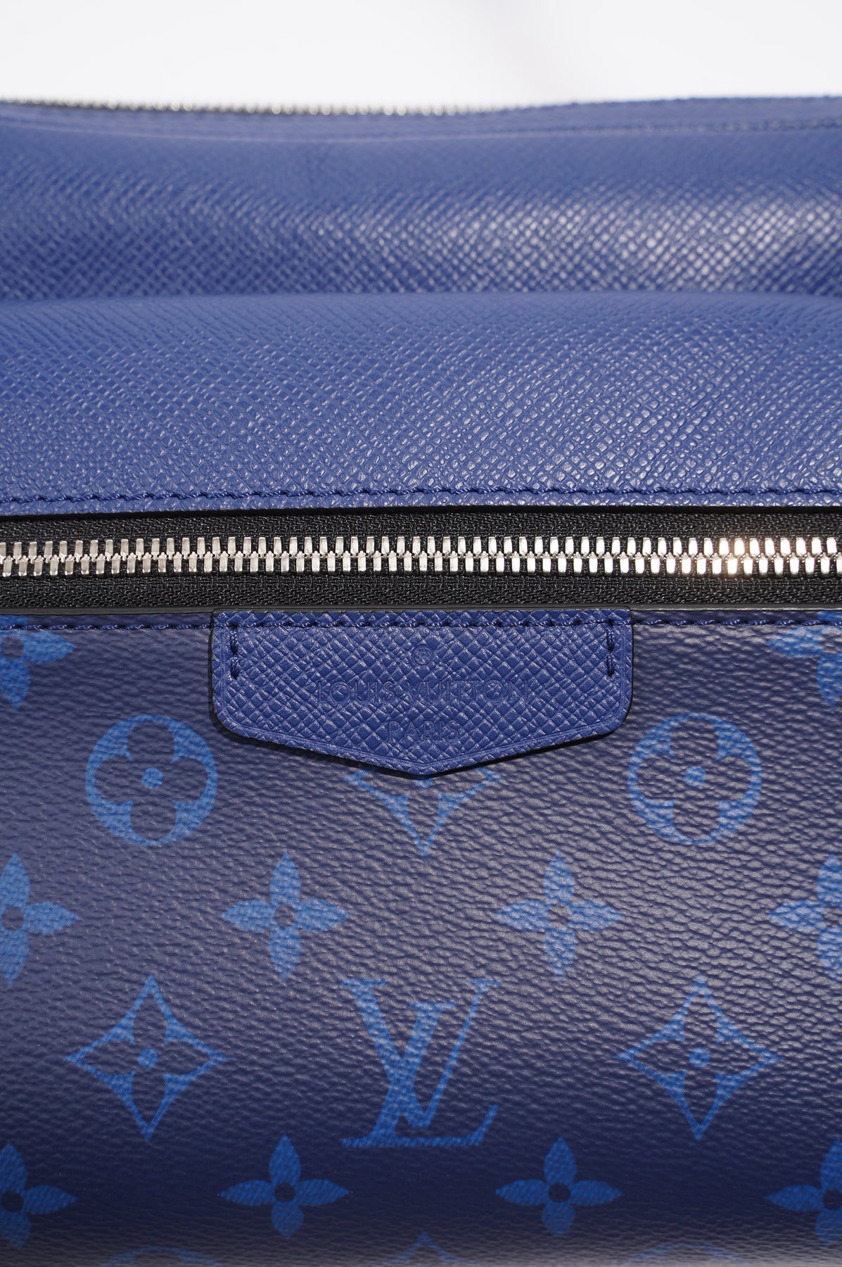 Louis Vuitton Outdoor Messenger Blue Taiga Monogram Silver
